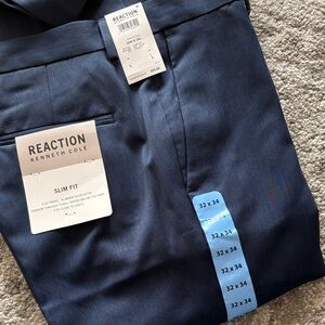 Kenneth Cole Reaction Dark Blue Slim Fit Trousers